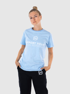 SUPPORT TEE BLUE