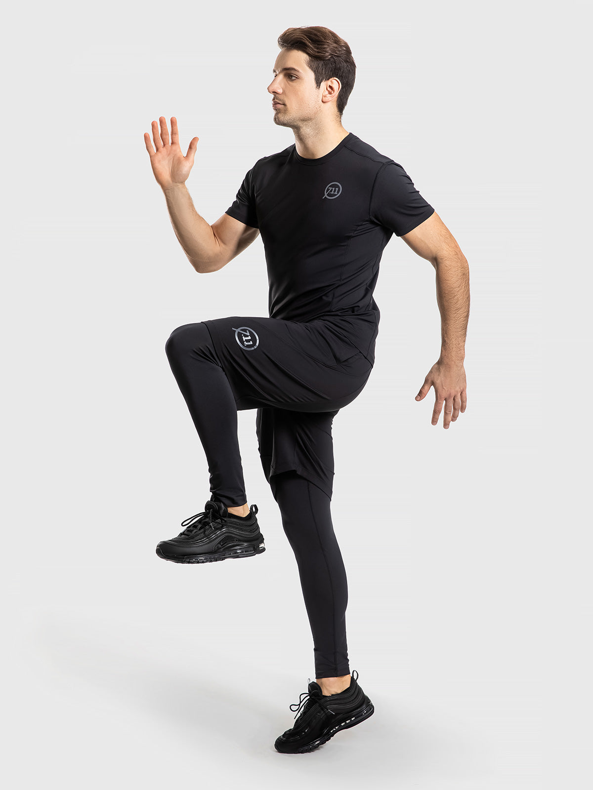 Mens Tech Leggings Black